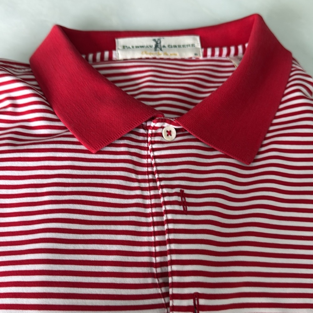 Fairway & Greene Red and White Polo
